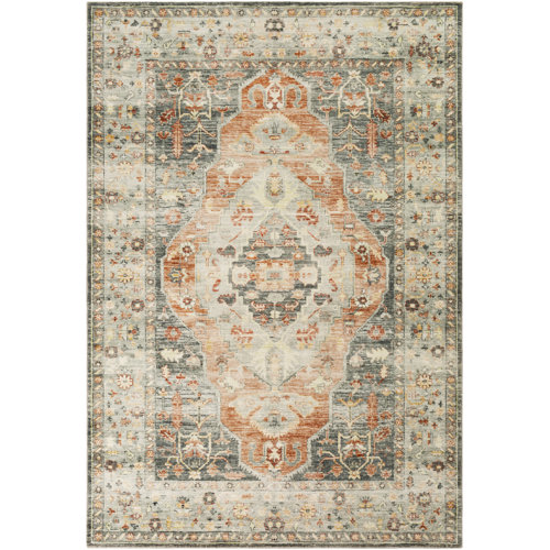 Laurel Foundry Modern Farmhouse Hinkson Oriental Cream/Gray Area Rug